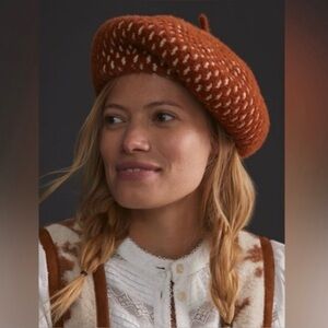 Anthropologie Textured Beret in Bronze